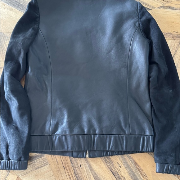 Sezane Black Leather Suede Jacket - Picture 9 of 10